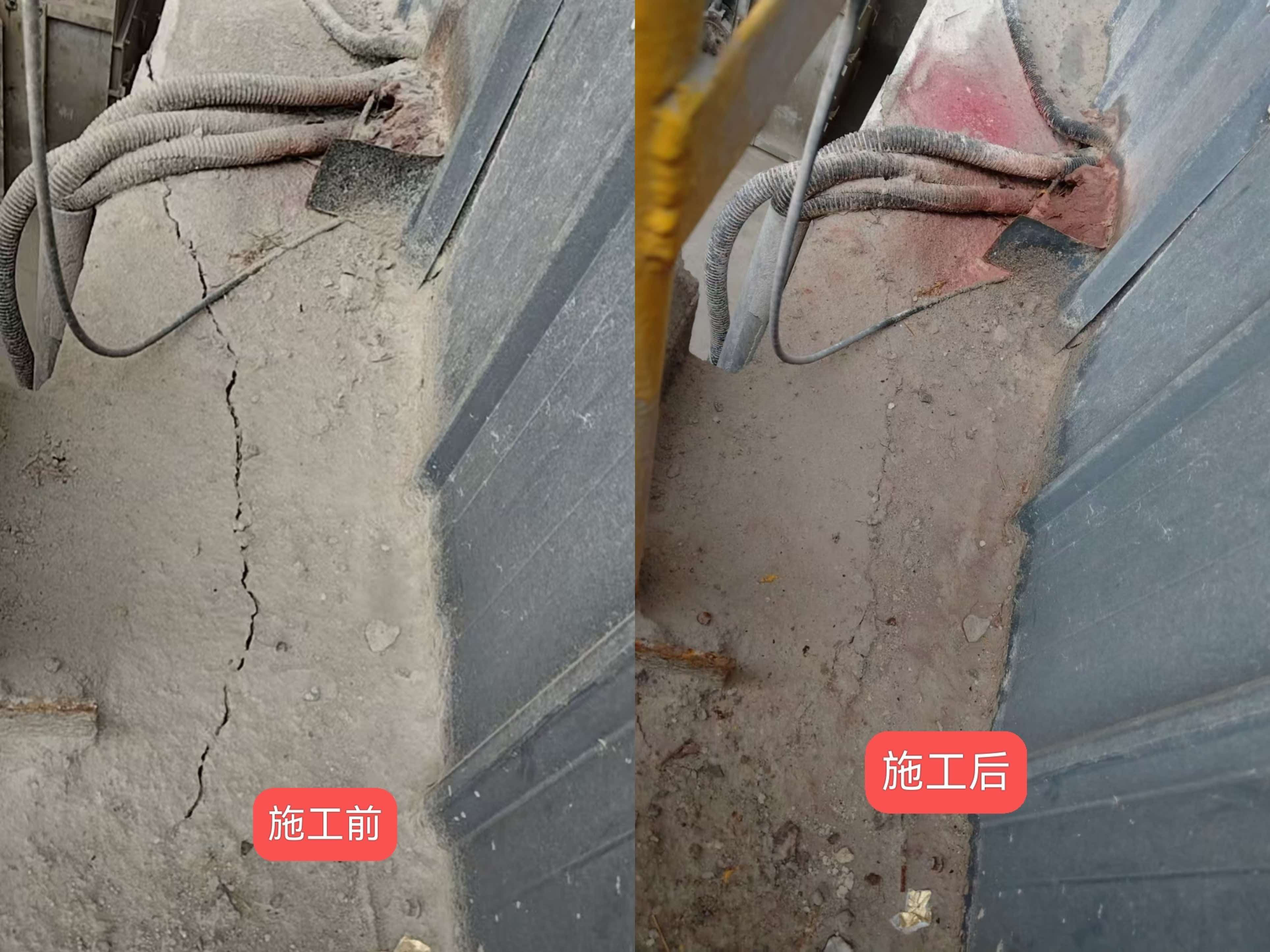 料仓施工前后对比图